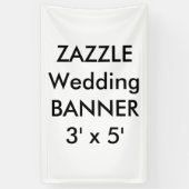 Bannière de mariage personnalisée 3' x 5' (Vertical)