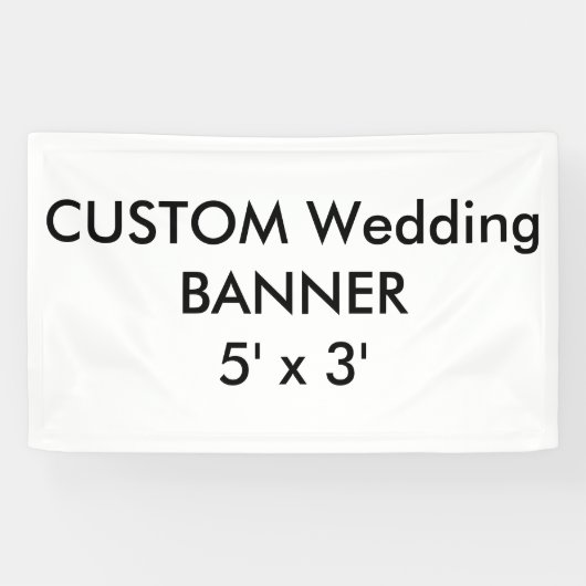 Bannière de mariage personnalisée 5' x 3' (Horizontal)