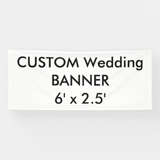 Bannière de mariage personnalisée 6' x 2,5' (Horizontal)