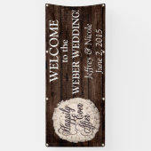 Bannière de Mariage photo rustique Country Couple (Vertical)