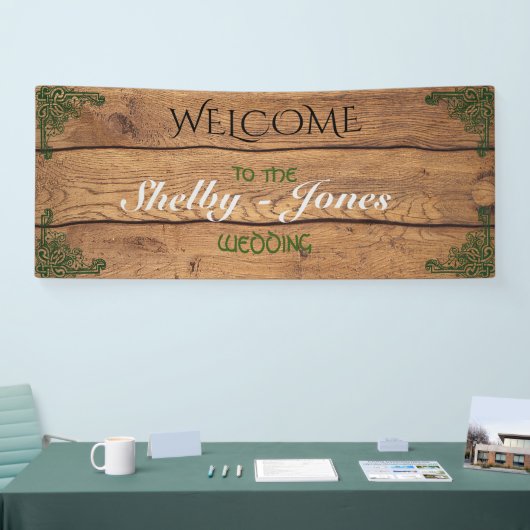 Bannière de Mariage rustique Celtique Claddagh (Salon professionnel)