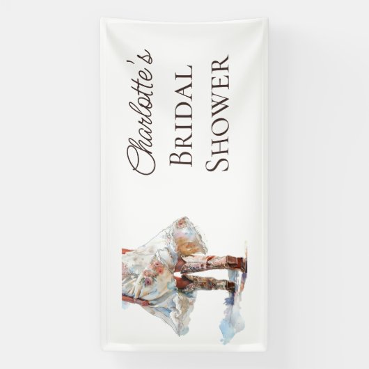 Bannière de Mariage Western pour une Fête de Fianç (Verticale)