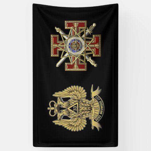 Bannière de mason 33e degré (Vertical)