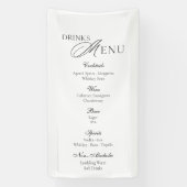 Bannière de menu de boissons de mariage minimal (Verticale)