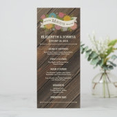 Bannière de menu floral rustique (Debout devant)
