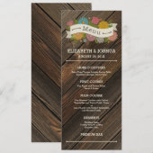Bannière de menu floral rustique (Devant / Derrière)
