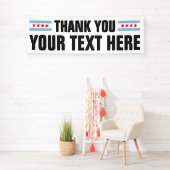 Bannière de Merci personnalisée avec drapeau de Ch (En situation)