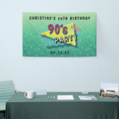 bannière de motif de PARTIE des années 90 (Salon professionnel)