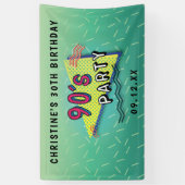 bannière de motif de PARTIE des années 90 (Vertical)