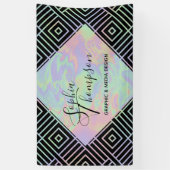 Bannière de Motif symétrique Holographique moderne (Vertical)