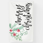 Bannière de Noël à feuillage persistant (Vertical)