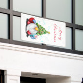 Bannière de Noël avec un gnome mignon (Bâtiment extérieur)