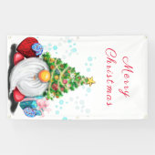 Bannière de Noël Bonne Gnome avec cadeaux (Horizontal)