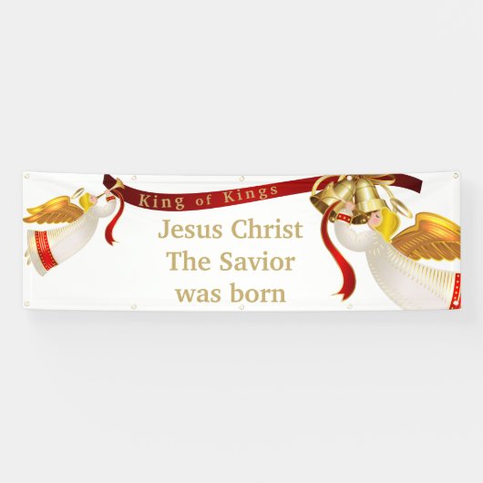 Bannière de Noël en plein air du Roi des Rois (Horizontal)