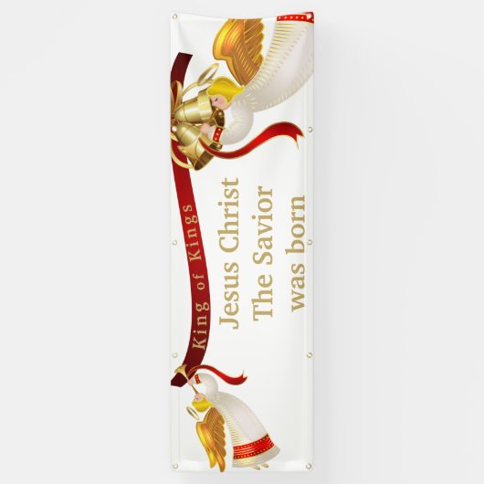 Bannière de Noël en plein air du Roi des Rois (Vertical)
