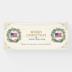 Bannière de Noël militaire Drapeau Joyeux Noël