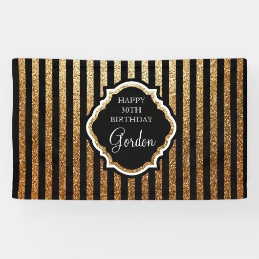 Bannière de noir et d'or (Horizontal)