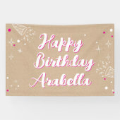 Bannière de nom d'anniversaire - Mur de photos de (Horizontal)