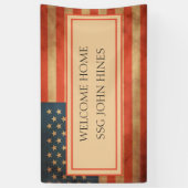 Bannière de nom de rang de bienvenue militaire à l (Vertical)