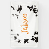 Bannière de nom personnalisé pour Halloween - Éffr (Vertical)