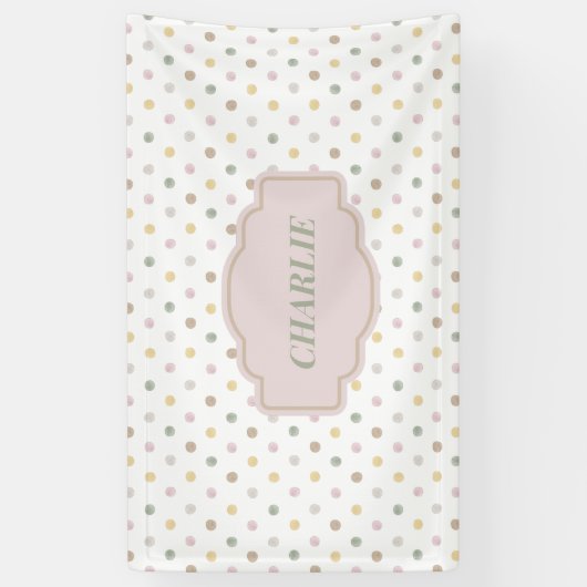 Bannière de nom Polkadot moderne (Vertical)