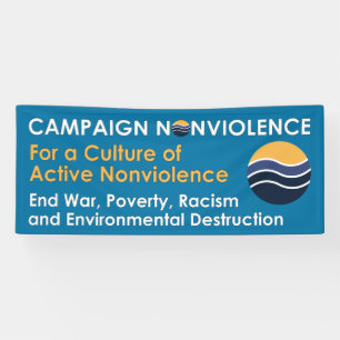 Bannière de non-violence de campagne 2,5x6