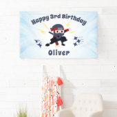Bannière de pancarte d'anniversaire pour enfants d (En situation)