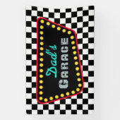 Bannière de panneau de garage de drapeau de course (Verticale)