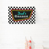 Bannière de panneau de garage de drapeau de course (Insitu)