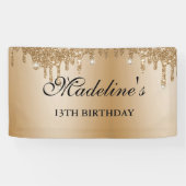 Bannière de Parties scintillant à goutte d'or pers (Horizontal)