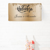 Bannière de Parties scintillant à goutte d'or pers (Insitu)