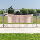 Bannière de Parties scintillant d'or Rose personna (En situation)