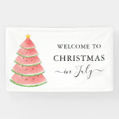 Bannière de pastèque de Noël en juillet (Horizontal)