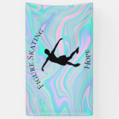 Bannière de patinage artistique avec son nom! (Vertical)