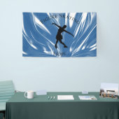 Bannière de patinage artistique avec votre nom! (Salon professionnel)