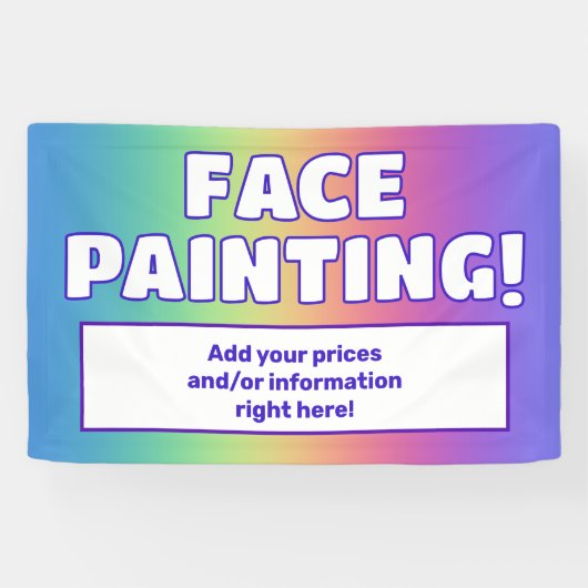 Bannière de peinture de visage arc-en-ciel (Horizontal)