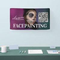 Bannière de peinture de visage pour entreprise d'é