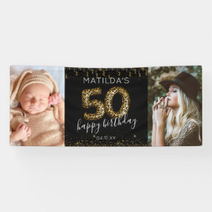 Bannière de photo d'anniversaire joyeux 50 ans