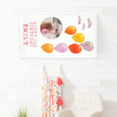 Bannière de photo de fille de ballons unique pour  (En situation)