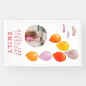 Bannière de photo de fille de ballons unique pour  (Horizontal)