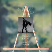 Bannière de photo de mariage transparente Bienvenu (Neutre)