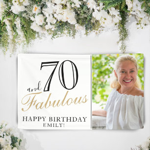 Bannière de photo élégante pour 70 ans et fabuleus