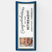 Bannière de photo pour fête de retraite simple ble (Vertical)