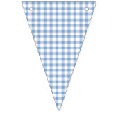 Bannière de pique-nique Blue En vichy Party (Deuxième drapeau)