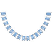 Bannière de pique-nique En vichy Monogramme bleu (Tout)