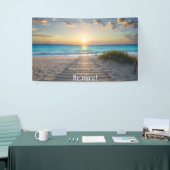 Bannière de plage avec Philippians 4:4 REJOICE! (Salon professionnel)