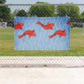 Bannière de POISSONS de la TAPISSERIE KOI (En situation)