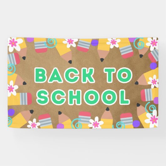 Bannière de Poster de Classe pour le Retour à l'Éc (Horizontal)