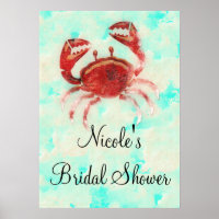 Bannière de poster de fiançailles élégante de crab