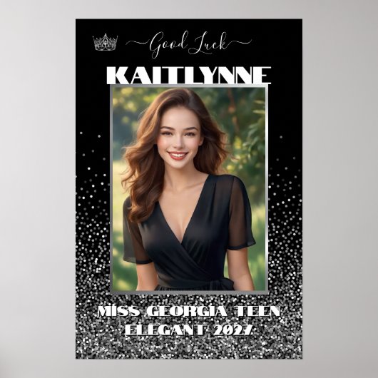Bannière de poster de porte de concours de beauté (Devant)
